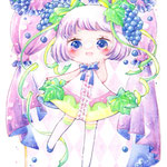 2025.9「ぶどうのレアチーズケーキ」Gallery glad.様　happiness6展　展示作品