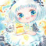 2025.9「月のプリン」ARTs*LABo様　小さいcolors2025受賞者特別展　展示作品