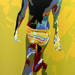 SCHWIMMERIN II  2025  -  Acryl LW  -  1,8m x 0,8m