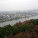 Nur oben war zum Glück kein Tunnel ;-) Blick auf Koblenz