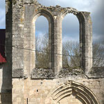 Les restes de l'ancienne église de l'abbaye du Val-Chrétien.