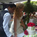 Pastel para boda de fondant en hacienda de cortes en jiutepec morelos