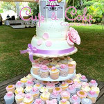 Pastel para Boda en cuernavaca morelos torre de cup cake