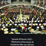2015 - l'UMCH participe aux 220 ans de l'harmonie de Coutances et interprète des oeuvres écrites par le compositeur espagnol David Gomez Ramirez