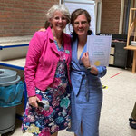 Marieke met de directrice