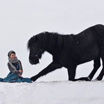 Murgese Schnee Kompliment Freiarbeit Zirzensik Tamara Wittkopf Reitkunst Zirkuslektionen