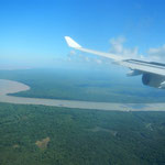 Anflug auf Cayenne, French Guyana