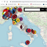 MAPPA DELLE PANCHINE GIGANTI PRESENTI IN ITALIA