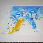 Schneelandschaft, Aquarell