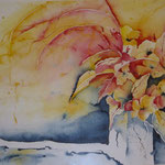 Blumenvase; Aquarell