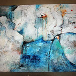 Fantasieblumen blau; 120x60 