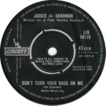 Don't Turn Your Back on Me/Be Good Baby Liberty LIB 10175 1964