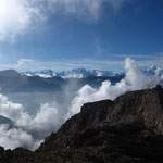 Une partie de la vue du sommet de la Dent Blanche Occidentale