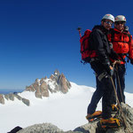 Hervé et Gérard au sommet de la Pointe Lachenal