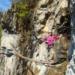 Suzanne sur la passerelle de " L'Ou Izes"