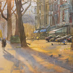 Korte Voorhout The Hague. Watercolour. 50 x 70 cm SOLD