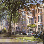 Ieplaan Den Haag. Watercolour 35 x 50 cm 