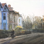 Huisportret Overveen. Aquarel 35 x 55 cm