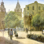 Rijksmuseum Amsterdam. Watercolour. 35 x 50 cm SOLD