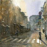 Denneweg Den Haag. Watercolor. 45 x 70 cm