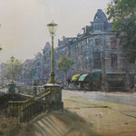 Weimarstraat Den Haag. watercolor 50 x 70 cn SOLD