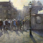 Haring vd Stubbe, Singel Amsterdam. Watercolour. 35 x 50 cm SOLD