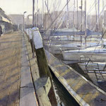 Jachthaven Scheveningen. Watercolour. 35 x 50 cm SOLD