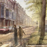 Regentesselaan, The Hague. Watercolour 35 x 50 cm