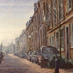 Schoolstraat Utrecht. Aquarel. 30 x 40 cm