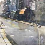 Noordeinde Den Haag. Watercolor 50 x 70 cm