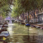 Groenburgwal Amsterdam. Watercolour 46 x 70 cm 