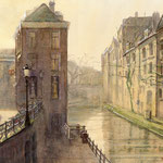 Oude Gracht Utrecht. Watercolour. 30 x 40 cm SOLD
