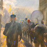 Marching Band II Watercolor 70 x 95 cm SOLD