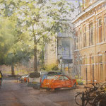 Perponcherstraat Den Haag. Aquarel. 35 x 50 cm