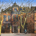 Oude Liedenhuis Leiden. Aquarel. 35 x 55 cm