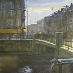 De Clercqstraat Bilderdijkkade Amsterdam II. Watercolor. 70 x 50 cm