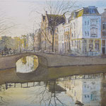 Prinsengracht Reguliersgracht Amsterdam. Watercolor. 50 x 70 cm SOLD