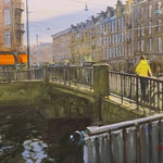 De Clercqstraat Bilderdijkkade Amsterdam. Watercolor. 50 x 70 cm