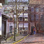 Nieuwe Uitleg Den Haag. Watercolour 33 x 35 cm