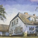 Huisportret Hoenderloo. Aquarel. 30 x 45 cm