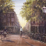 Herengracht Hartenstraat Amsterdam. Watercolor 35 x 45 cm SOLD