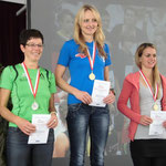 Anita Quehenberger, Berna Schuster, Nina Bauer - die neuen Landesmeisterinnen im Halbmarathon