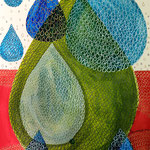 "Series Droplets" /Indian inks 36 x 48 cm / 2022