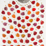 "Series Droplets" /Indian ink gold, Tusche / Kuretake Gansai watercolours / cut out / 3D collage / 75 x 90 cm / 2022 (Repro Roland Froschauer)