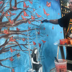 Detail of Mural for Angel City Brewery & Art Share LA, sponsored by Dunn-Edwards