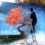 Mural for Angel City Brewery & Art Share LA, sponsored by Dunn-Edwards