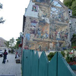 A Wall Mural Showing the Lower Town Lifestyles