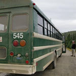 A School Bus Used for a Bus Tour in Denali!