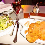 Wiener Schnitzel (Fried Thin Slice of Veal) at Cafe Mozart