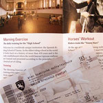 Ticket and Brochure of Spanish Riding School